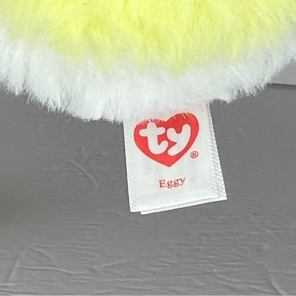 TY Puffies Eggy Beanie Ball Chick Easter Spring Beanbag Plush